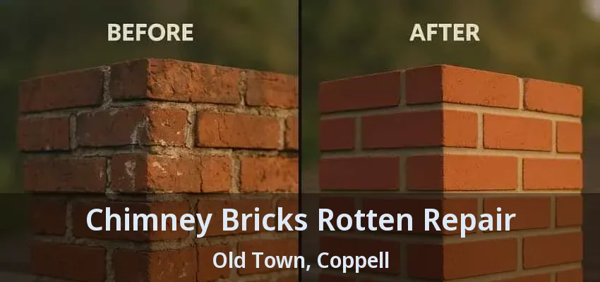 Chimney Bricks Rotten Repair Old Town, Coppell - TX