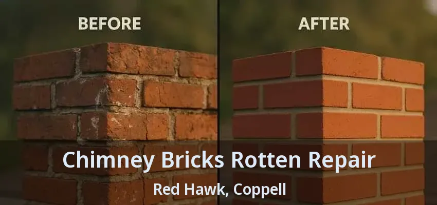 Chimney Bricks Rotten Repair Red Hawk, Coppell - TX