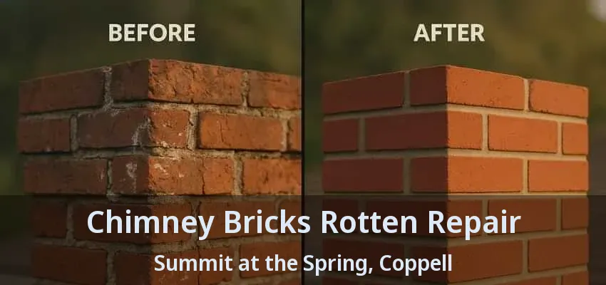 Chimney Bricks Rotten Repair Summit at the Spring, Coppell - TX