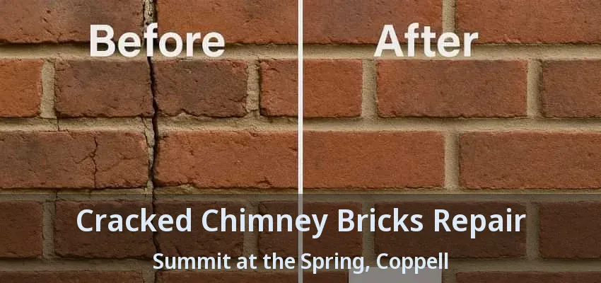 Cracked Chimney Bricks Repair Summit at the Spring, Coppell - TX
