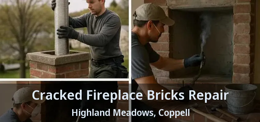 Cracked Fireplace Bricks Repair Highland Meadows, Coppell - TX