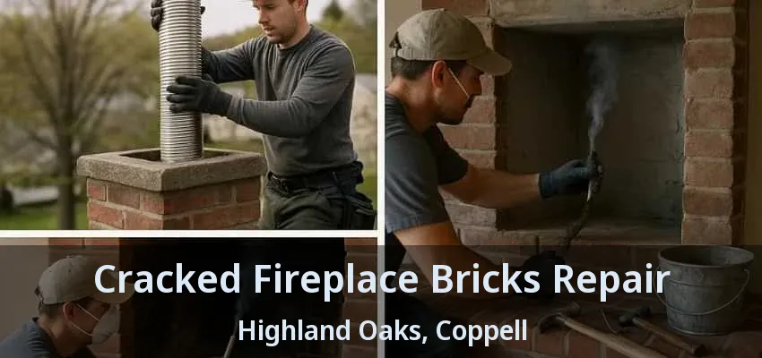 Cracked Fireplace Bricks Repair Highland Oaks, Coppell - TX