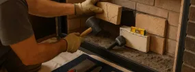 Cracked Fireplace Bricks Repair Fairways at Riverchase, Coppell
